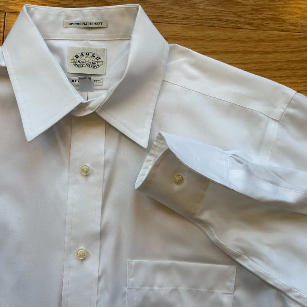 White Button Down Cotton Non-Iron Shirt